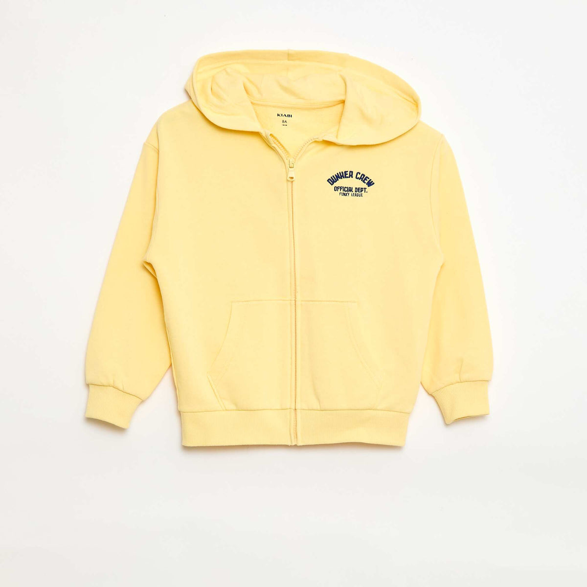 Buzo con capucha holgada bordada AMARILLO