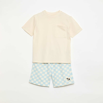 Conjunto camiseta + pantalón corto - 2 piezas AZUL