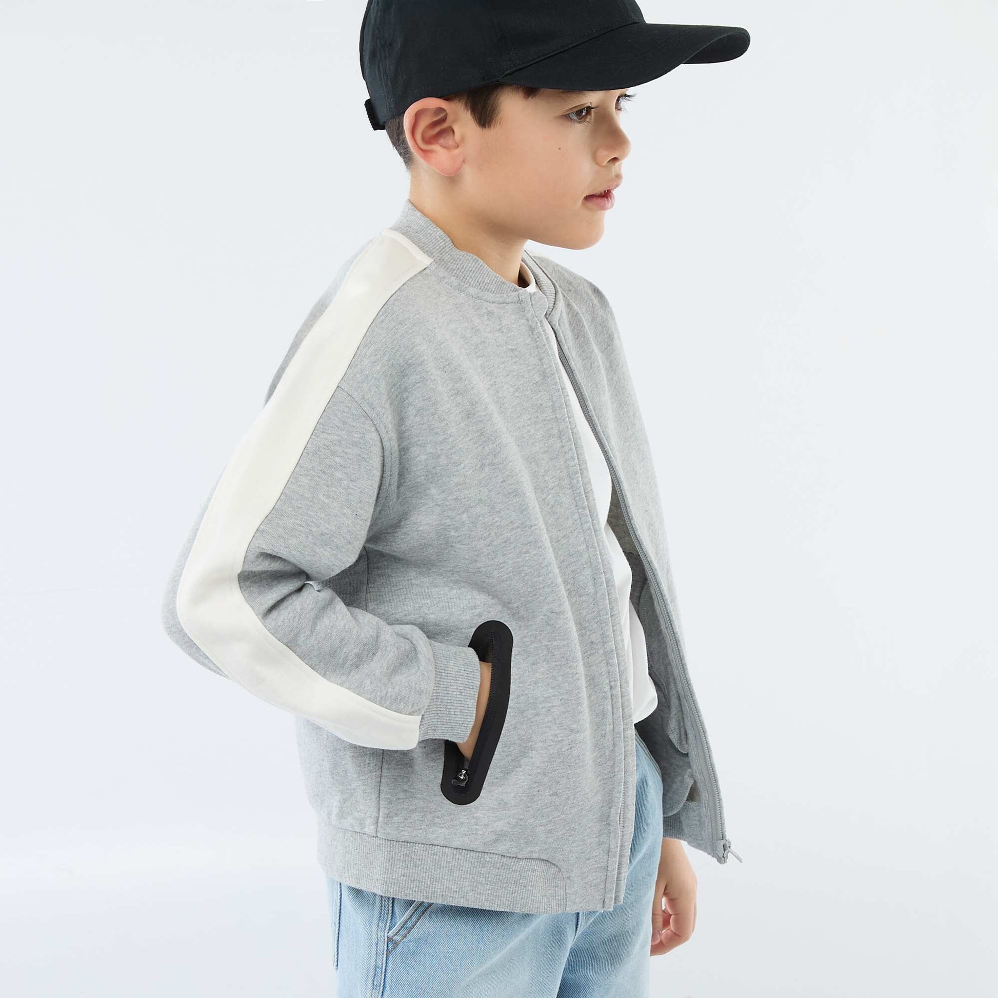 Chaqueta de chándal bicolor GRIS