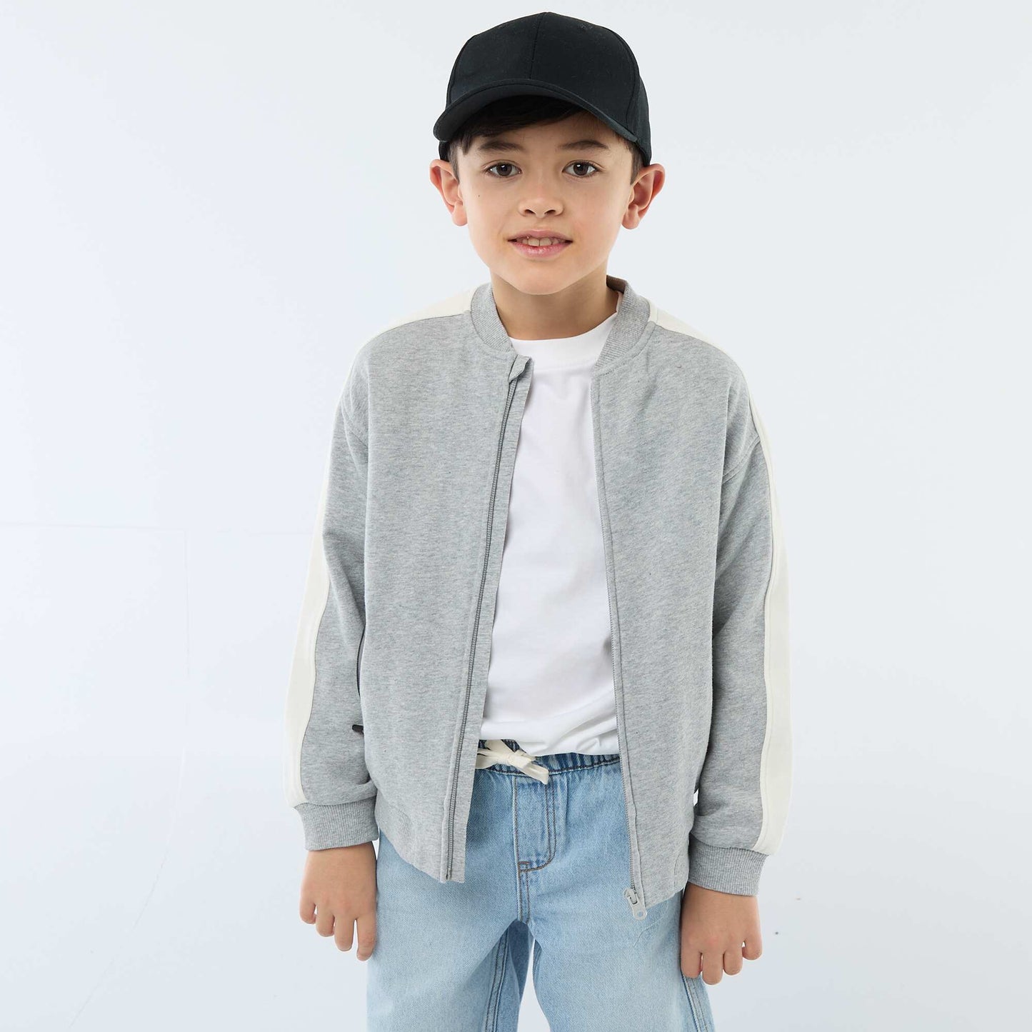 Chaqueta de chándal bicolor GRIS