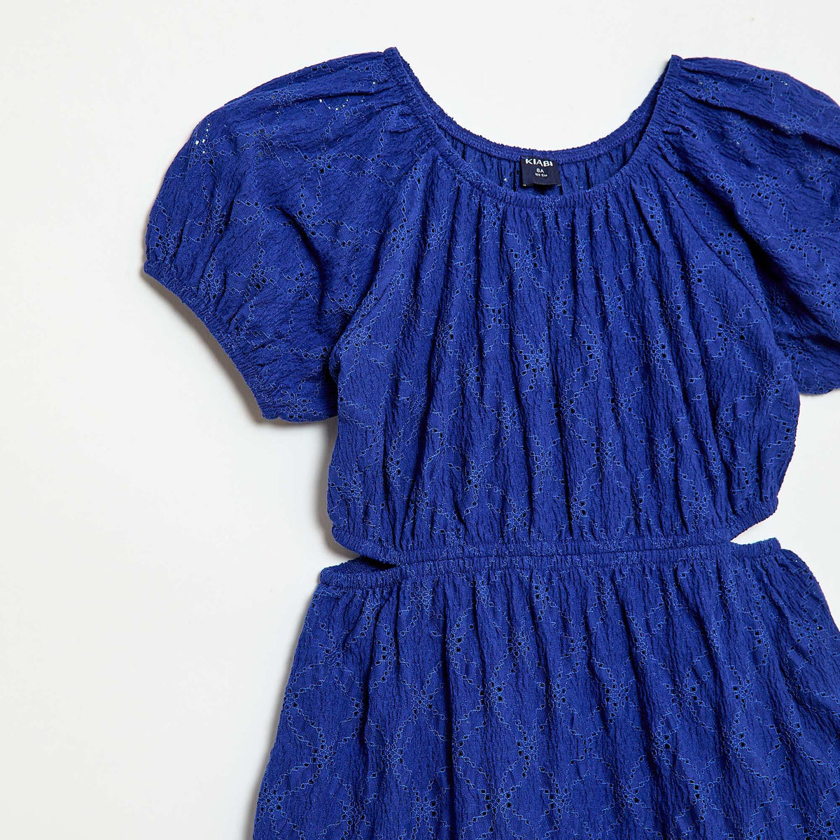 Vestido de broderie inglesa AZUL