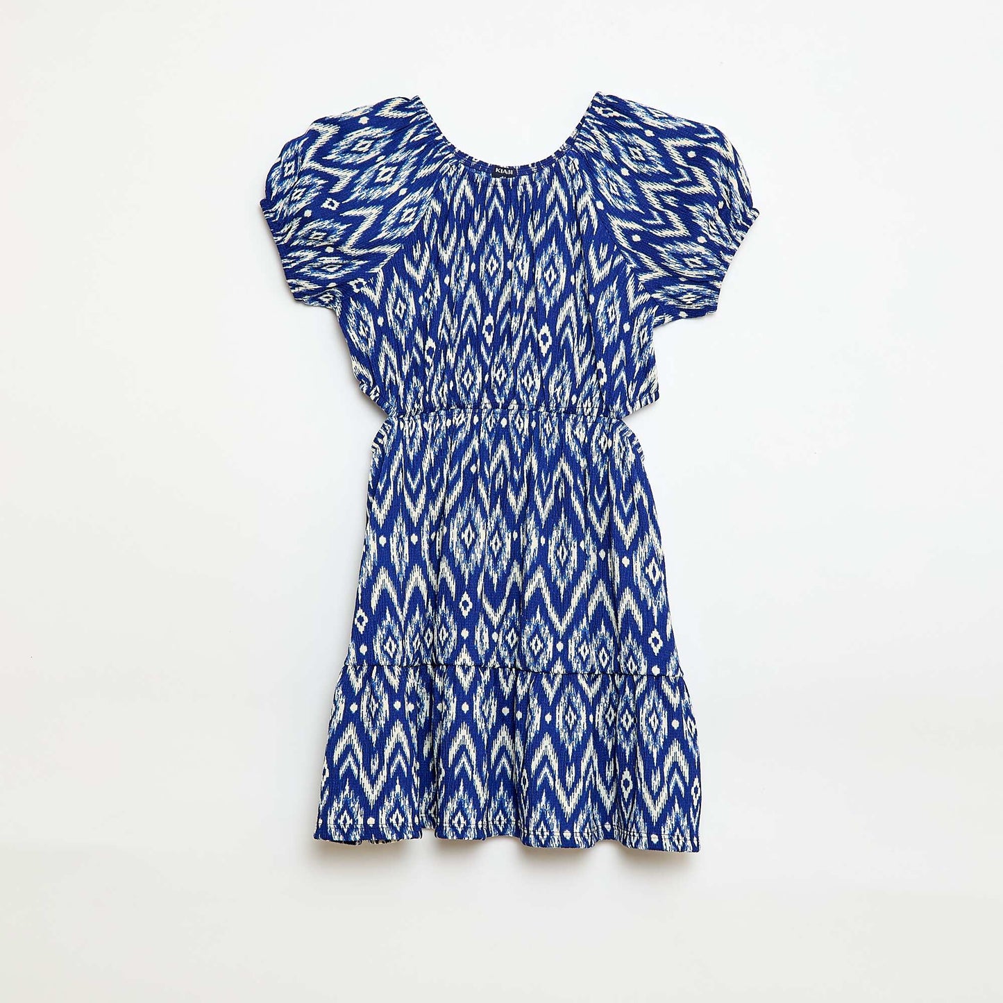 Vestido de punto calado en los laterales AZUL