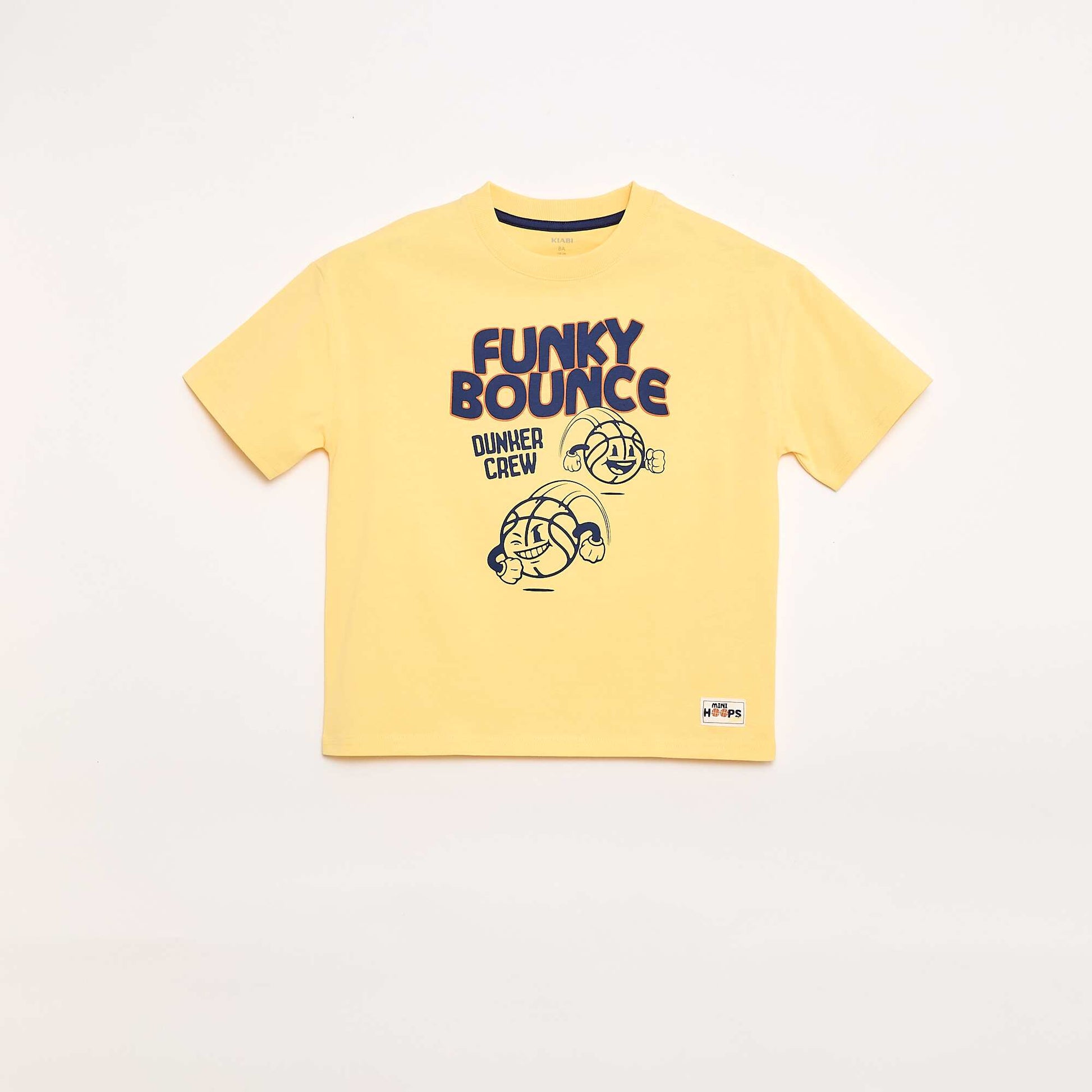 Camiseta de manga corta con estampado frontal AMARILLO