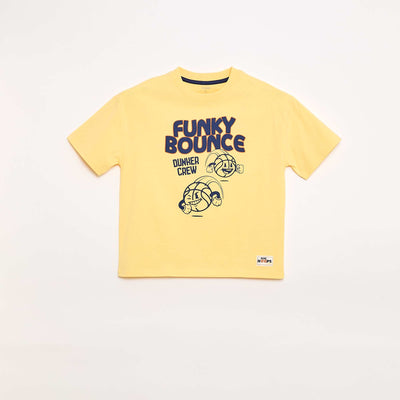 Camiseta de manga corta con estampado frontal AMARILLO
