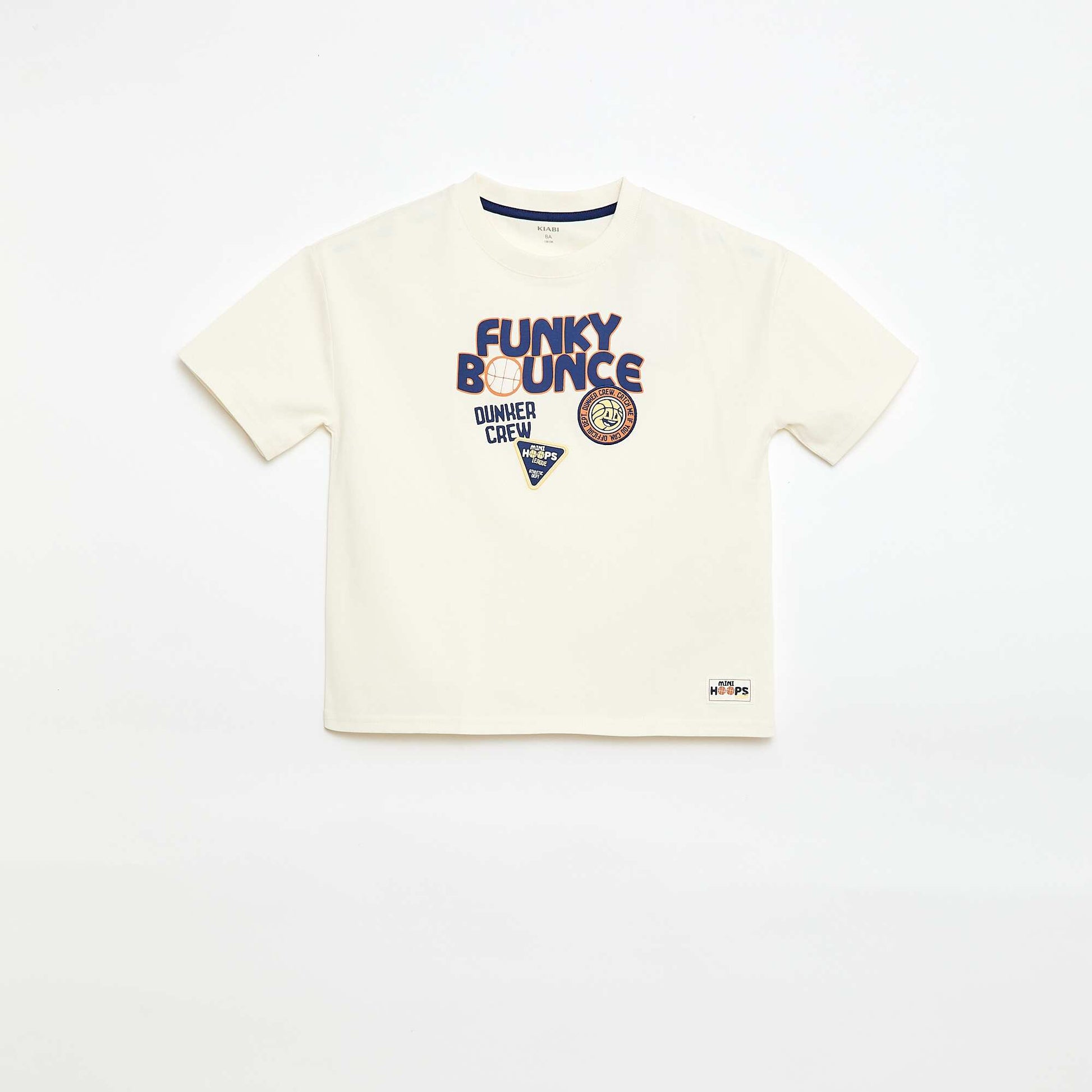 Camiseta de manga corta con estampado frontal BLANCO