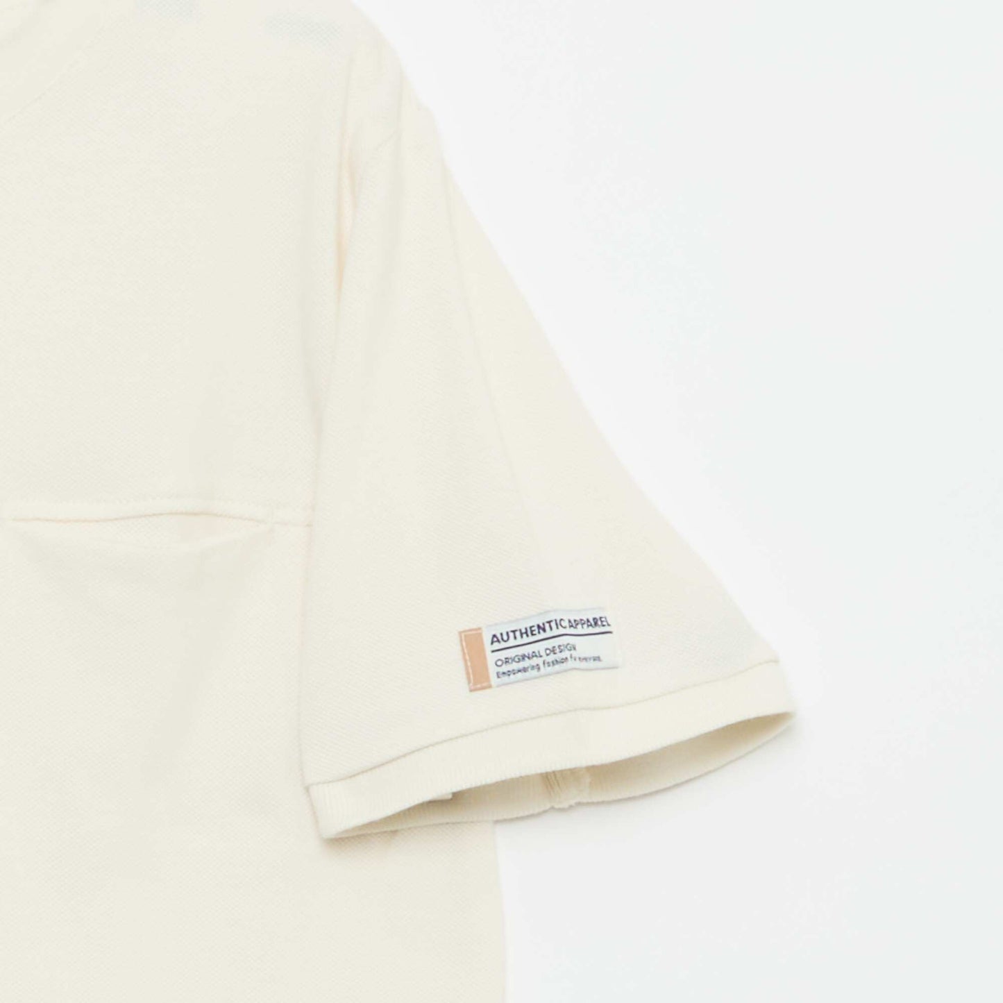 Camiseta de algodón piqué de manga corta BLANCO