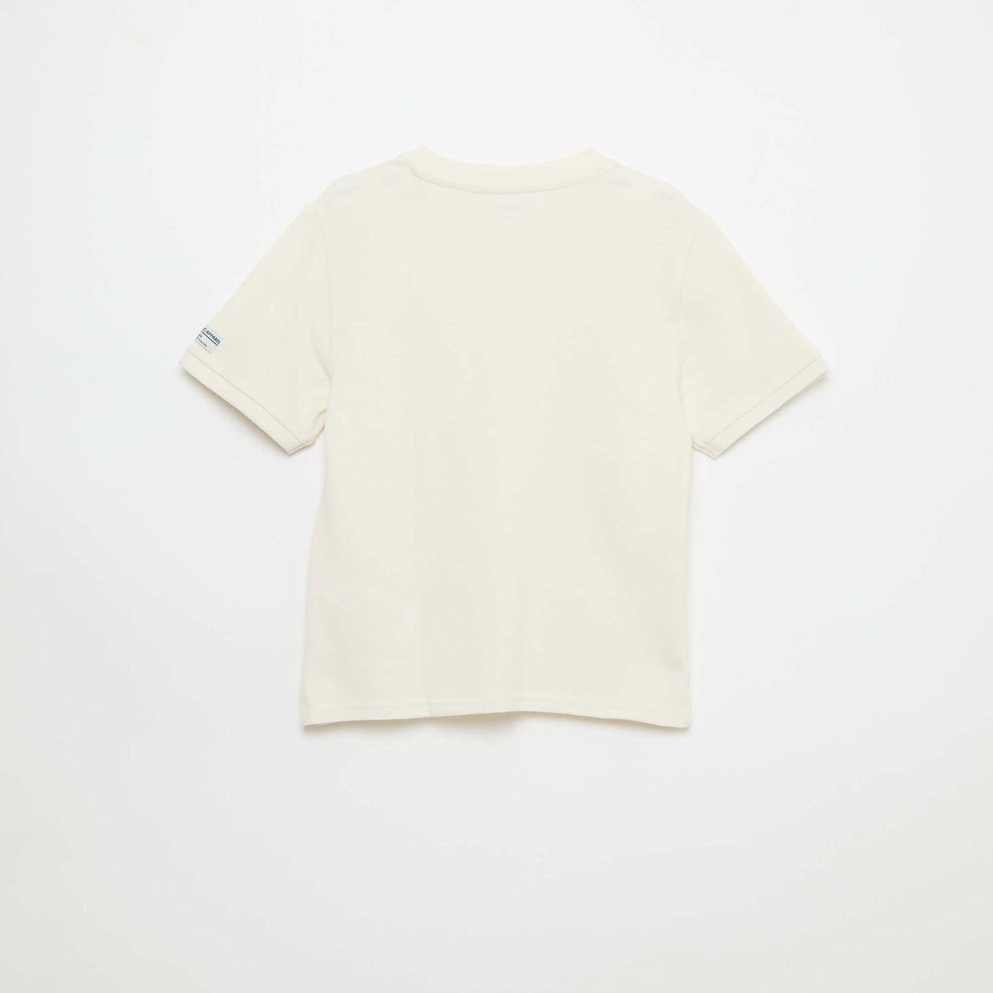 Camiseta de algodón piqué de manga corta BLANCO