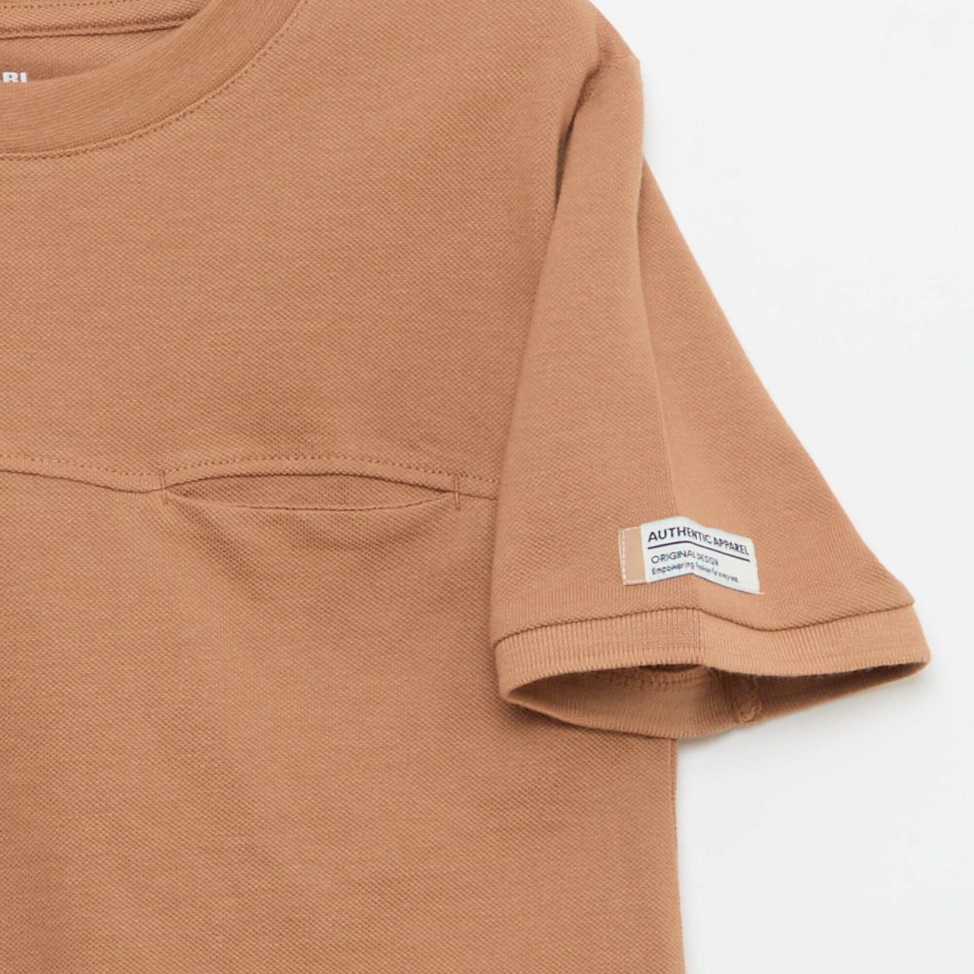 Camiseta de algodón piqué de manga corta BLANCO