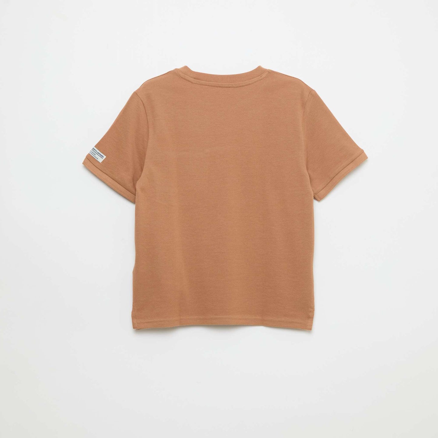 Camiseta de algodón piqué de manga corta BLANCO