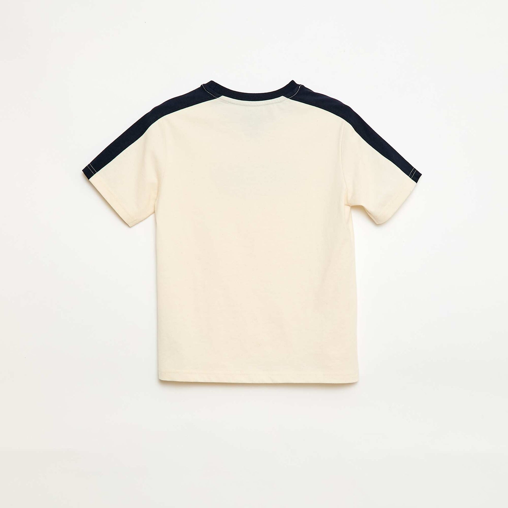 Camiseta estampada con mensaje BLANCO