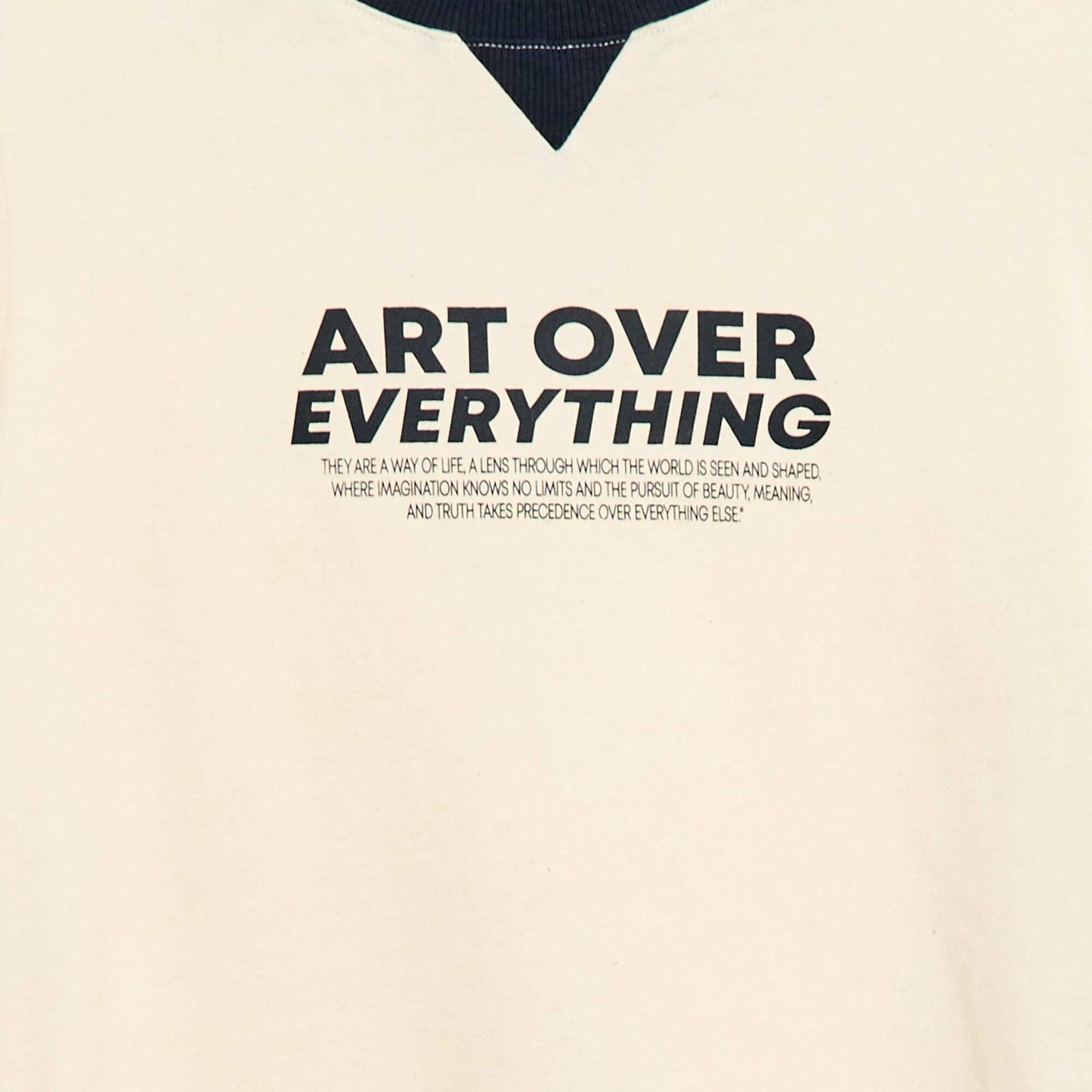 Camiseta estampada con mensaje BLANCO