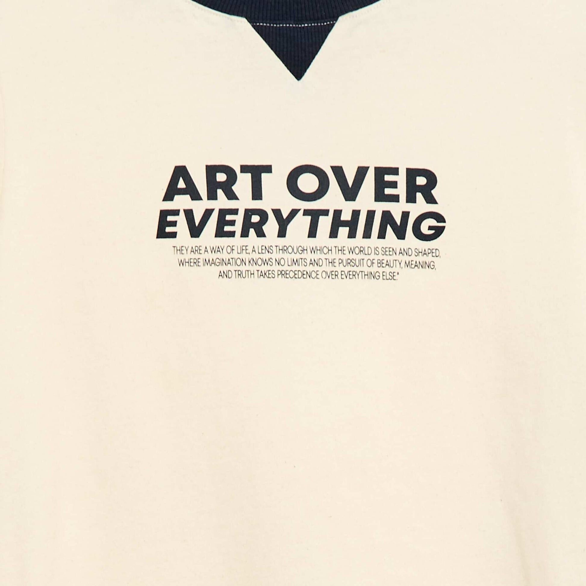 Camiseta estampada con mensaje BLANCO