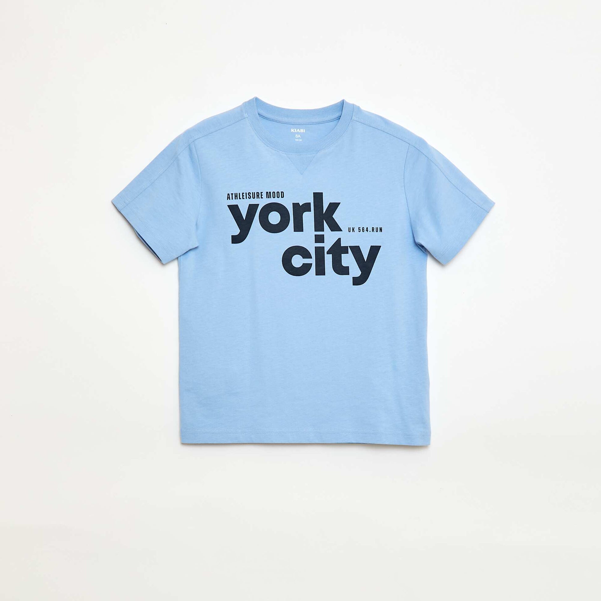 Camiseta estampada con mensaje AZUL