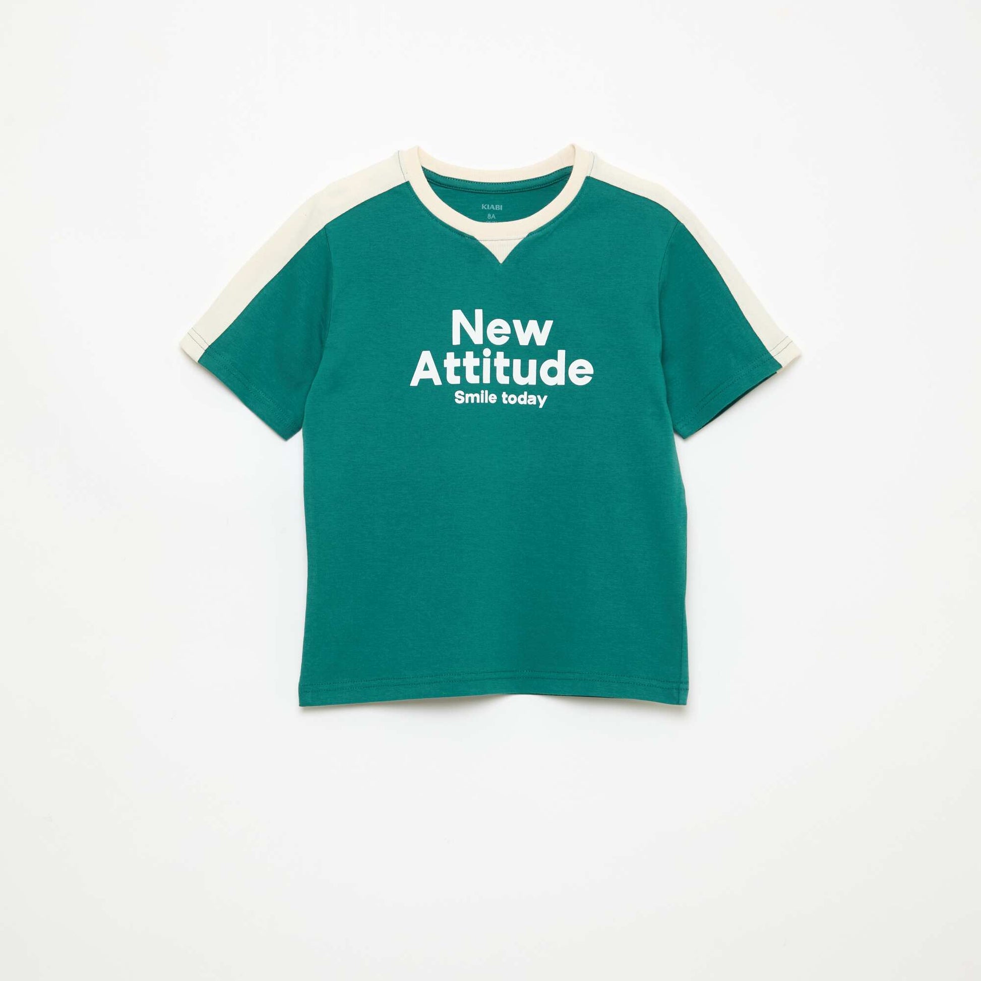 Camiseta estampada con mensaje VERDE