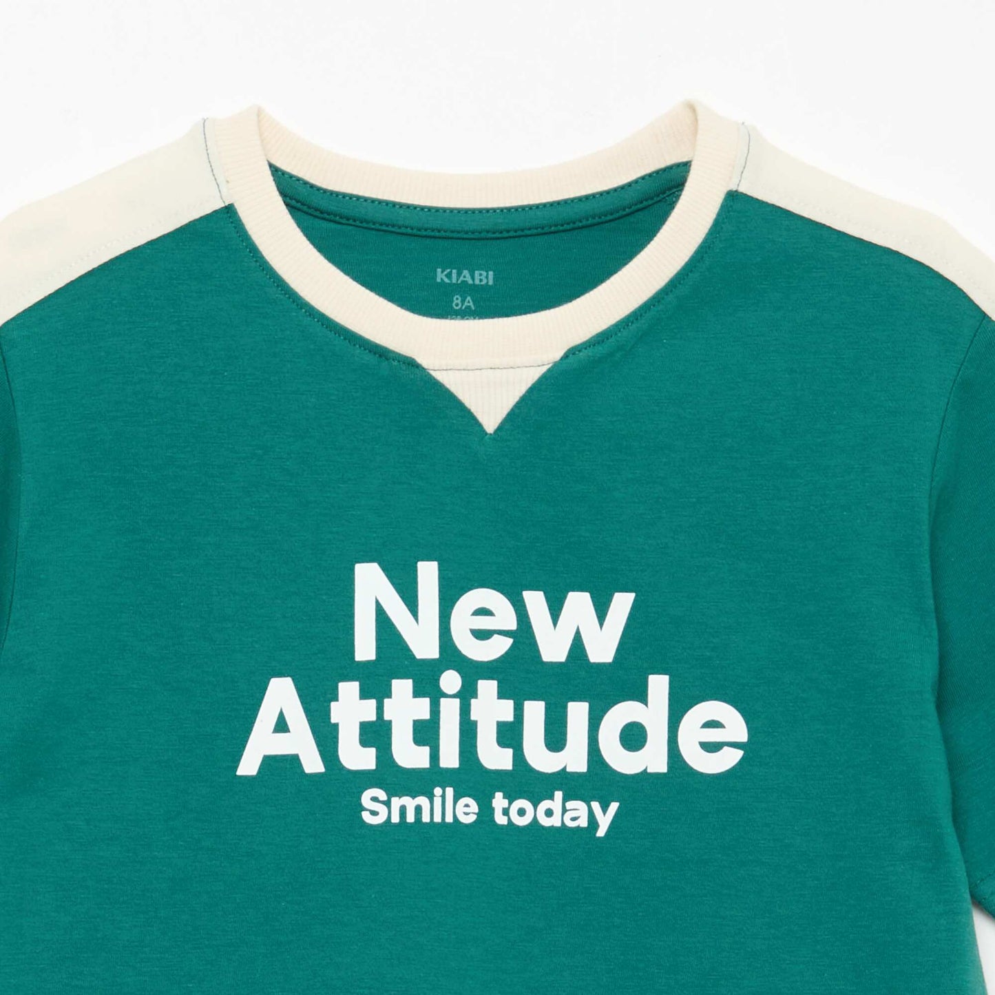 Camiseta estampada con mensaje VERDE