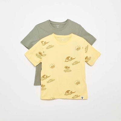 pack de 2 camisetas AMARILLO