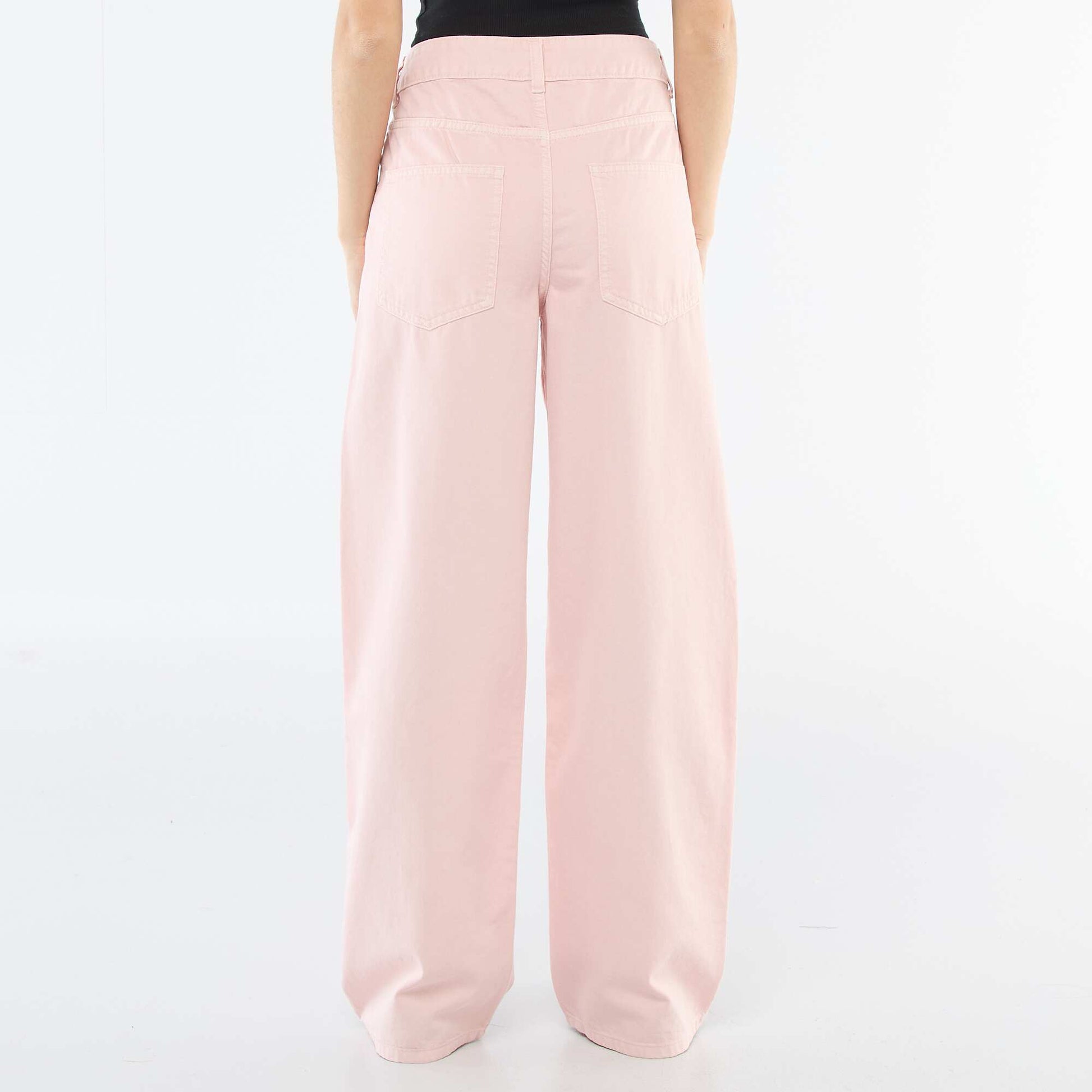 Pantalón de twill con abertura asimétrica ROSA