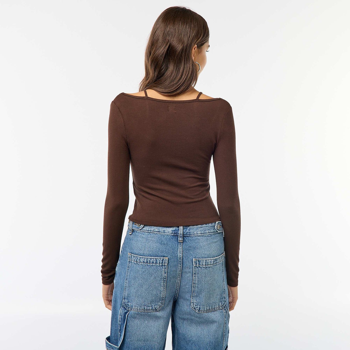 Camiseta - Camisola efecto 2 en 1 MARRON