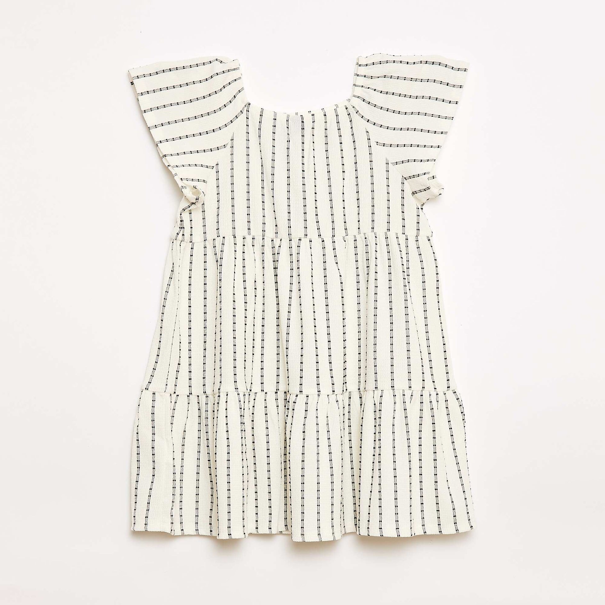 Vestido ligero con volantes BLANCO
