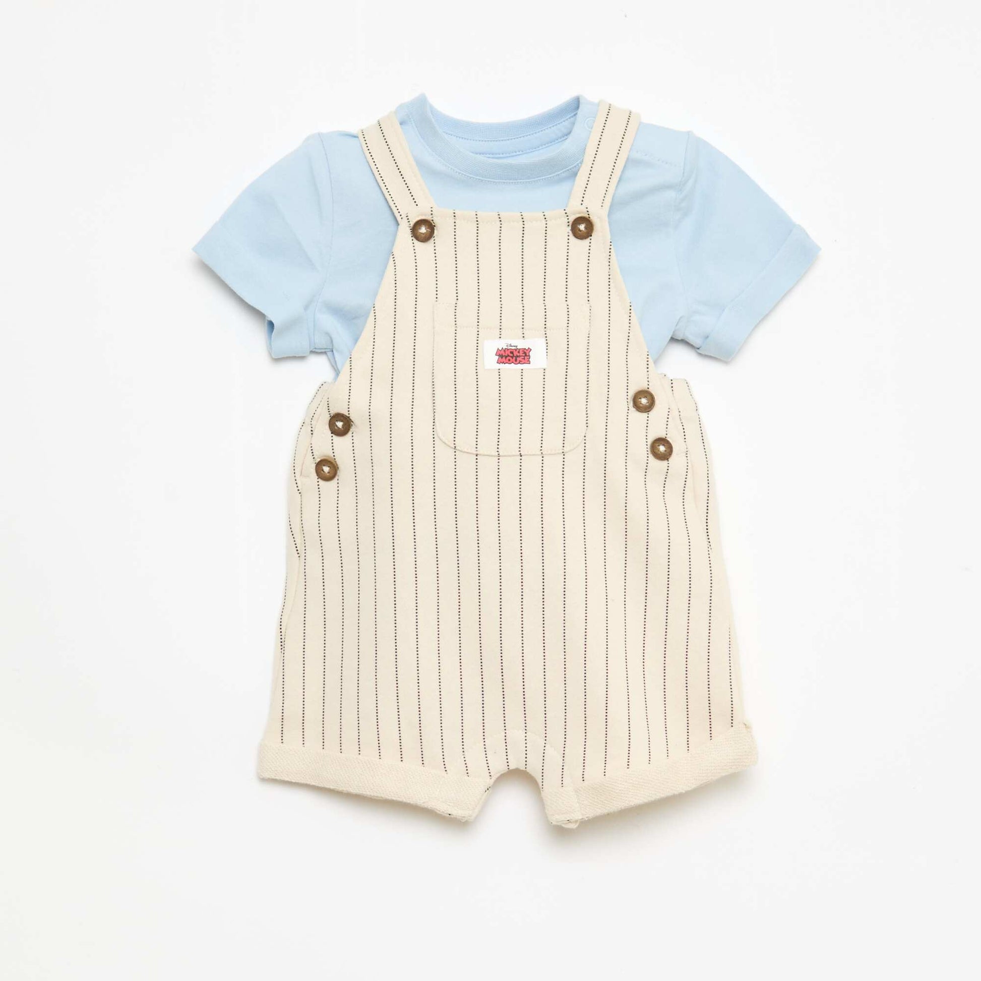 Conjunto camiseta + enterito 'Disney' 'Mickey' - 2 piezas AZUL