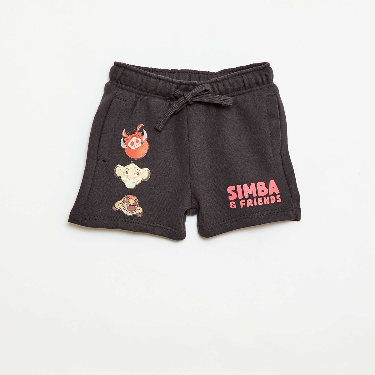 Pantalón corto 'Disney' en felpa perchada NEGRO