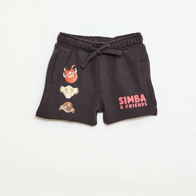 Pantalón corto 'Disney' en felpa perchada NEGRO
