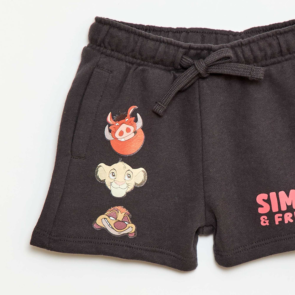 Pantalón corto 'Disney' en felpa perchada NEGRO