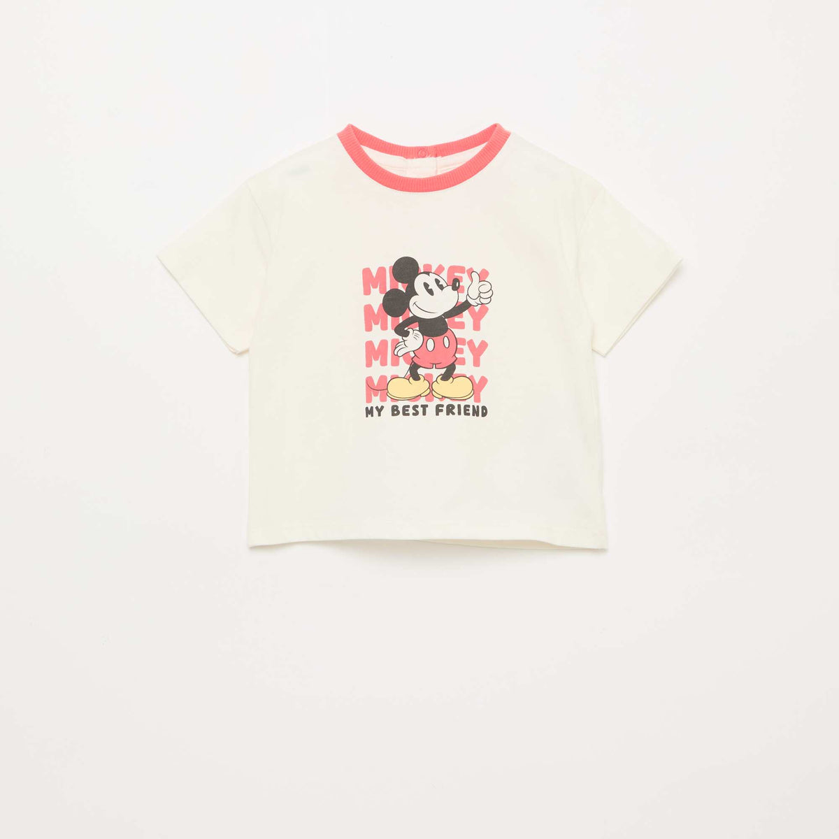 Camiseta estampada 'Mickey' de manga corta BLANCO