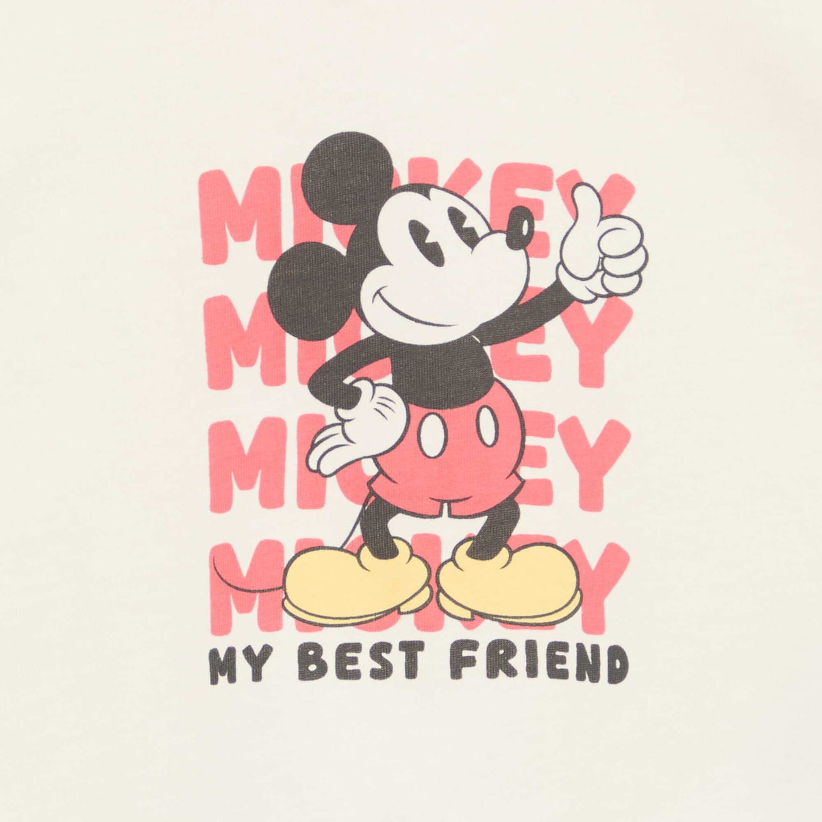 Camiseta estampada 'Mickey' de manga corta BLANCO