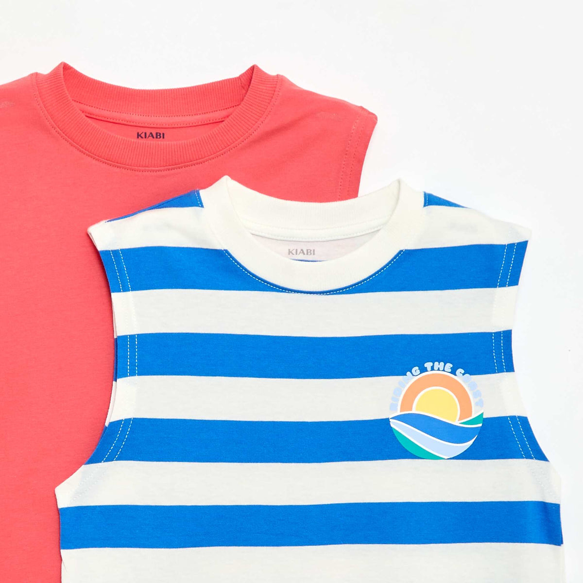 Pack de 2 camisetas de tirantes de cuello redondo AZUL