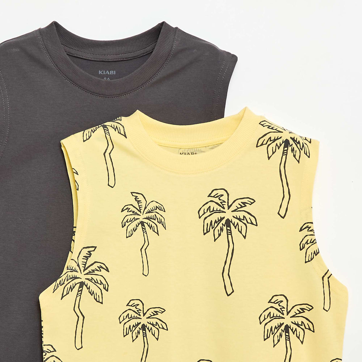 Pack de 2 camisetas de tirantes de cuello redondo AMARILLO