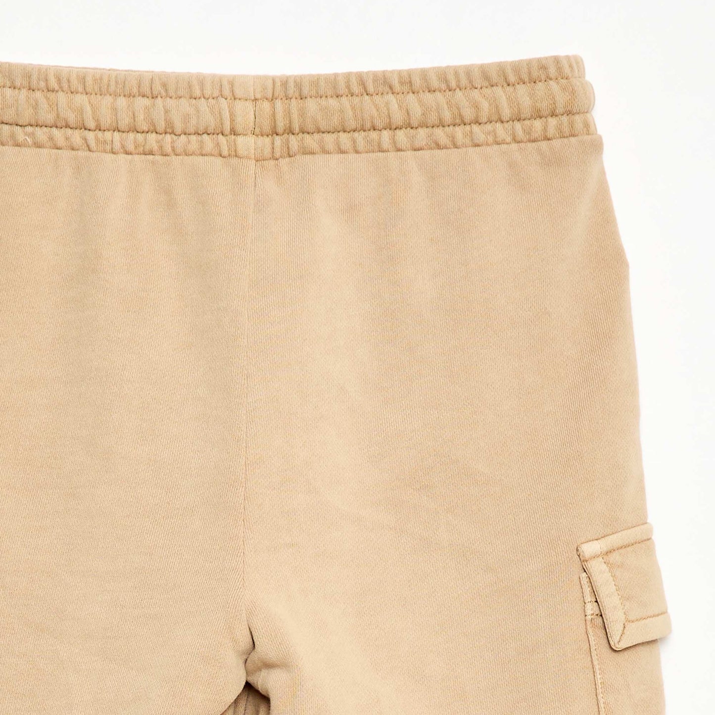 Pantalón corto de felpa multibolsillos BEIGE