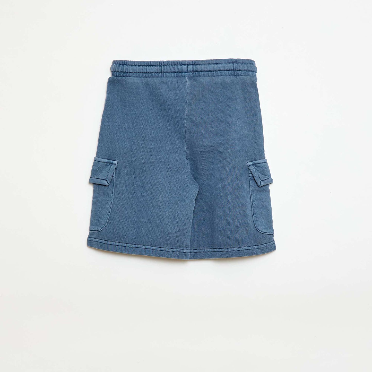 Pantalón corto de felpa multibolsillos AZUL