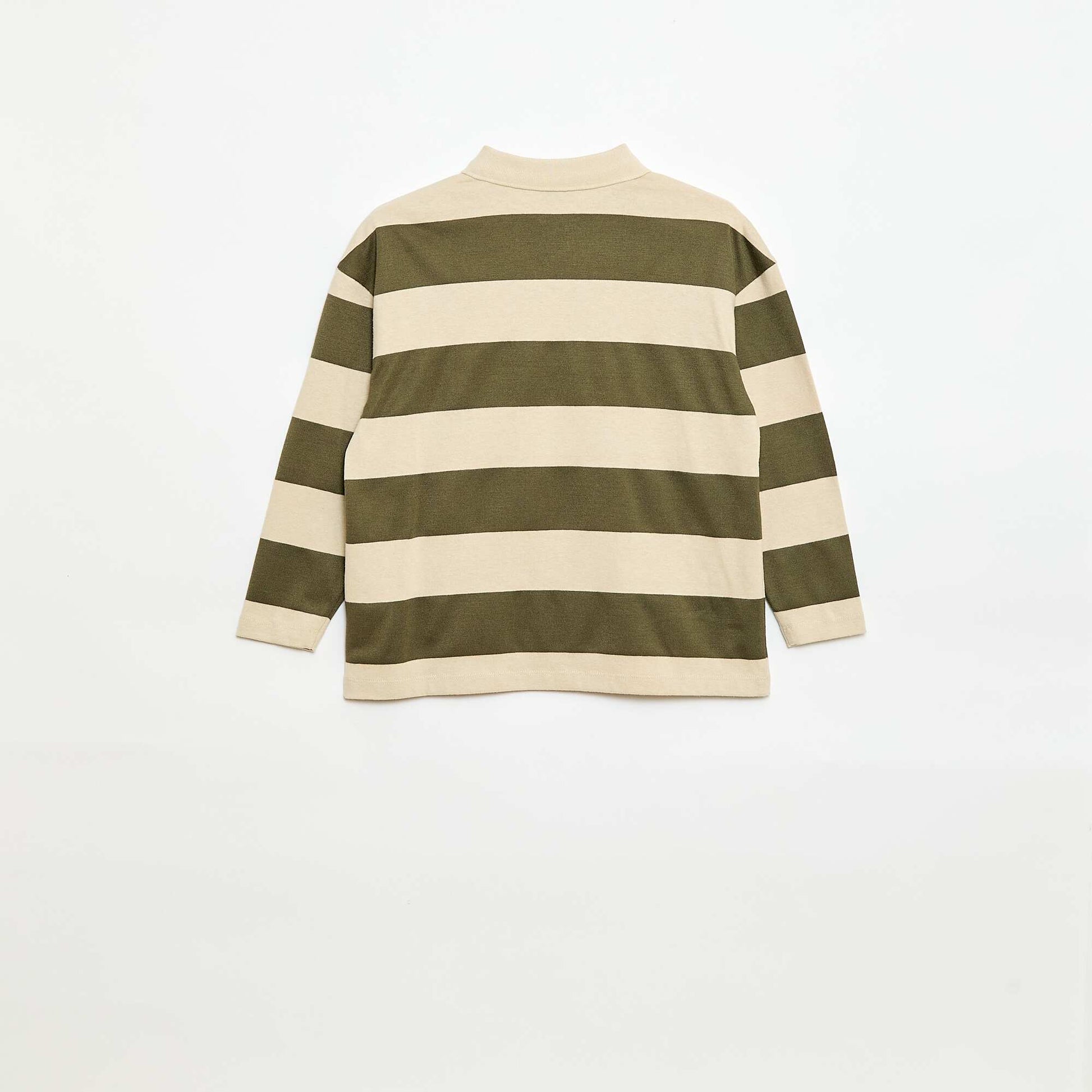 Remera oversize a rayas VERDE