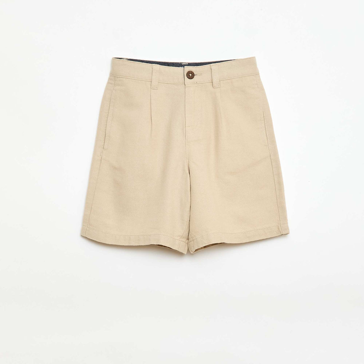 Pantalón corto chino liso BEIGE