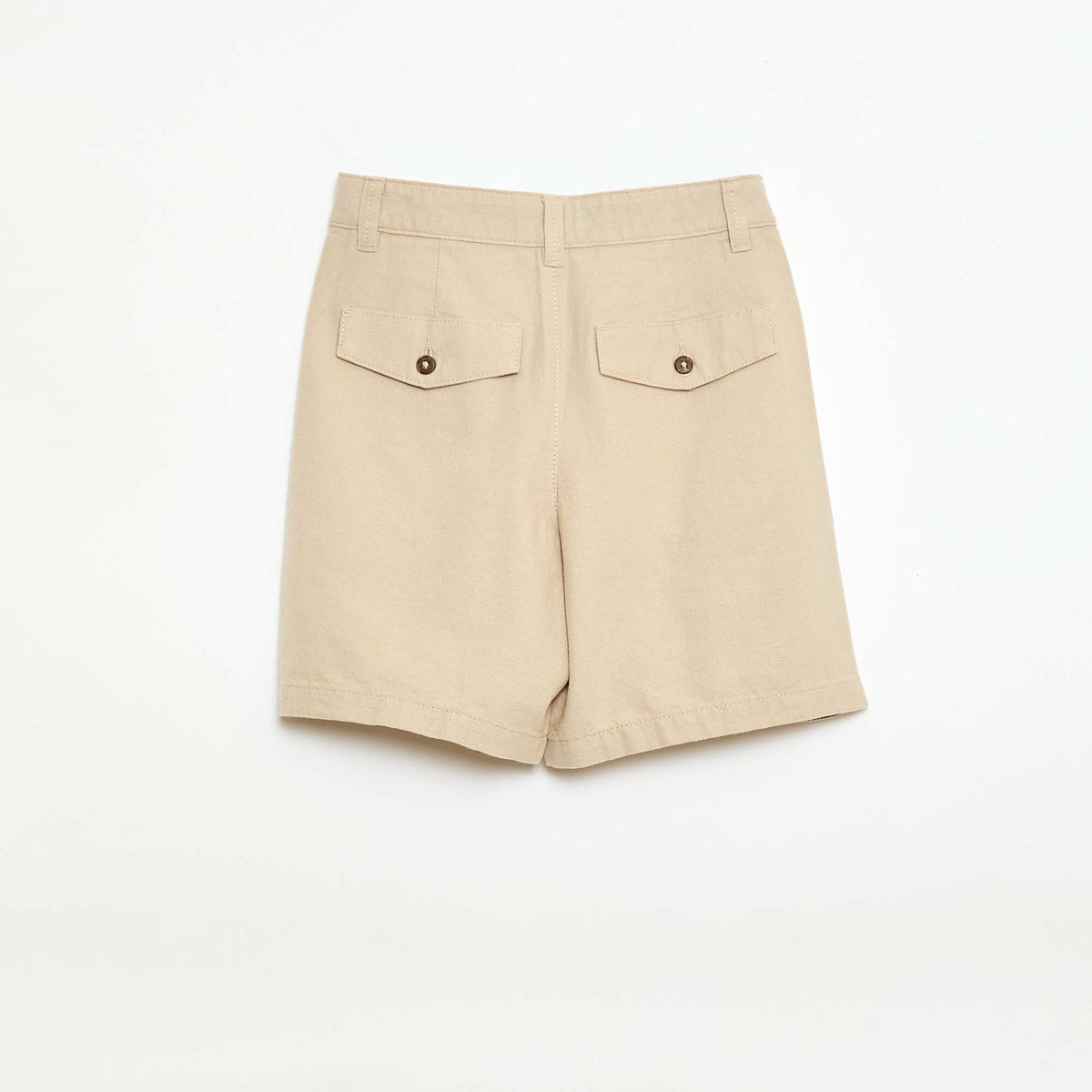 Pantalón corto chino liso BEIGE