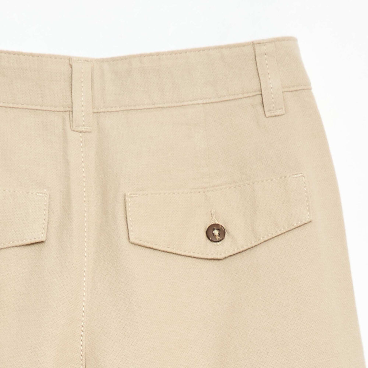 Pantalón corto chino liso BEIGE