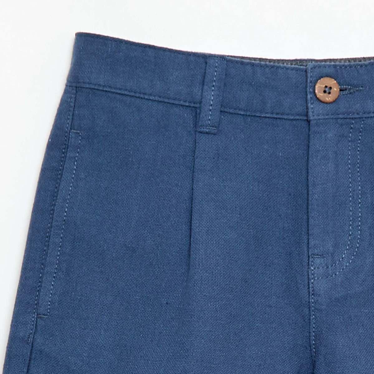 Pantalón corto chino liso AZUL