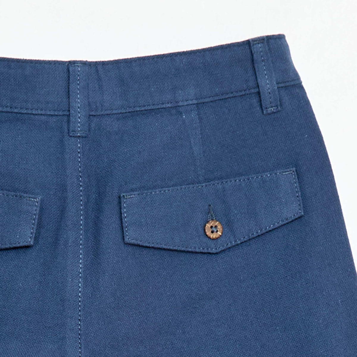 Pantalón corto chino liso AZUL