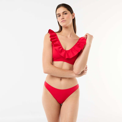 Braguita de bikini en microfibra suave ROJO