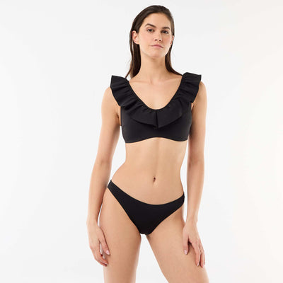 Braguita de bikini en microfibra suave NEGRO