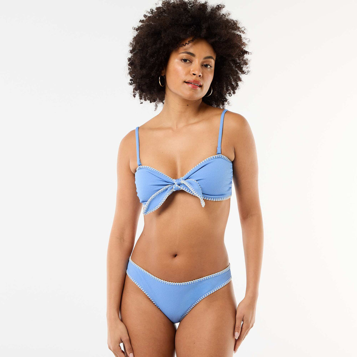 Braguita de bikini con pespuntes contrastados AZUL