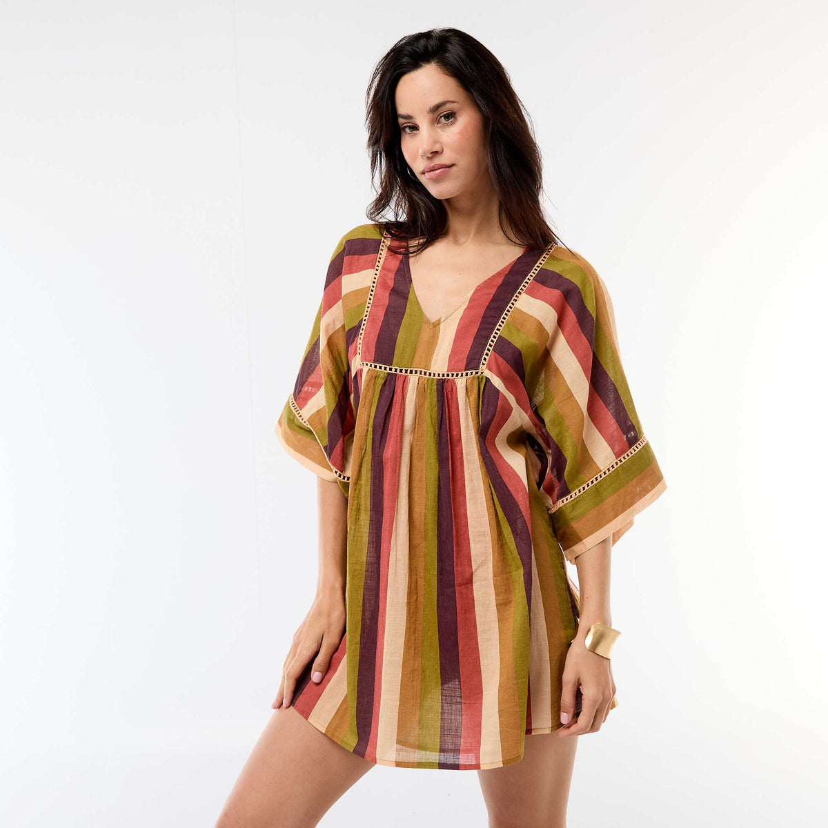 Vestido de playa midi MARRON