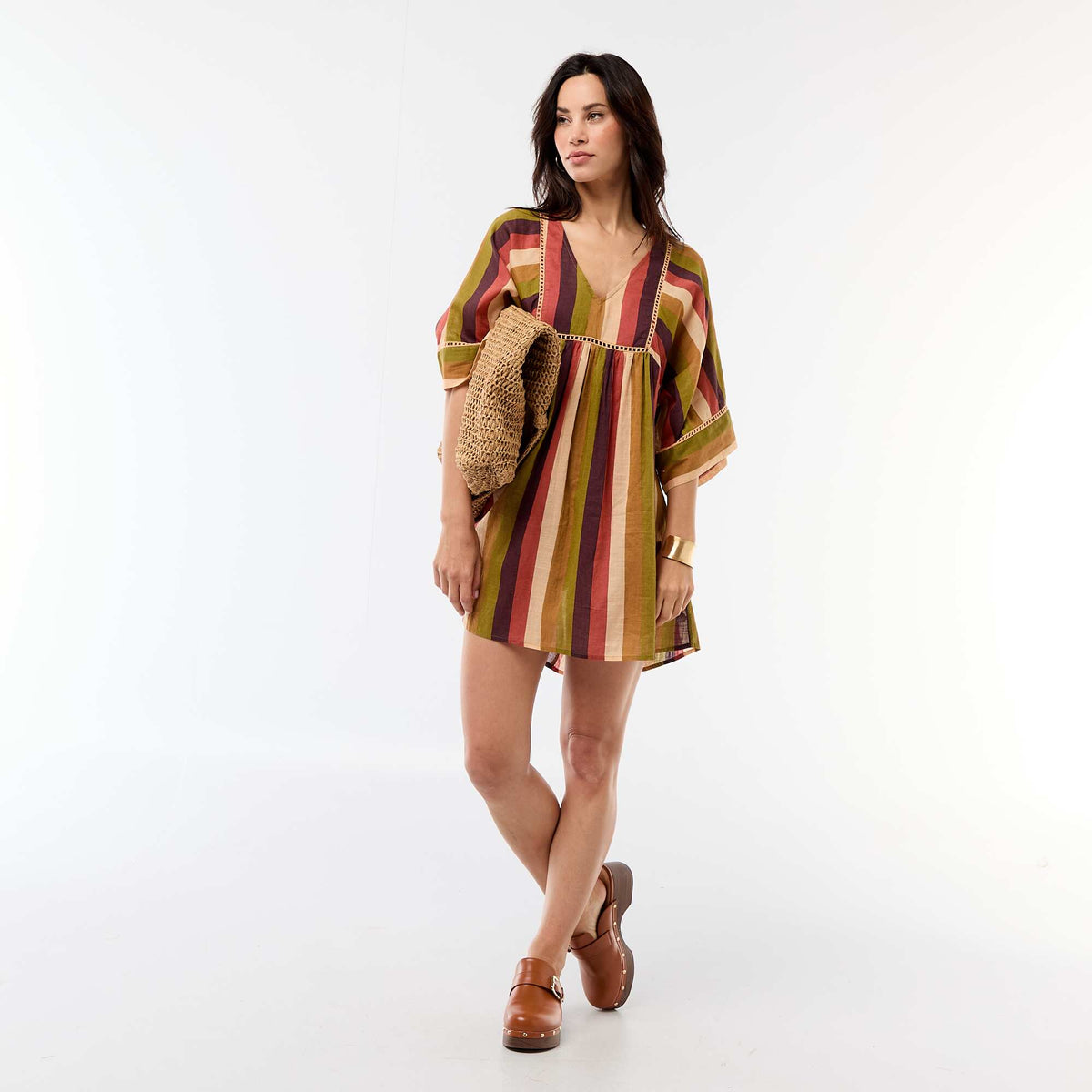 Vestido de playa midi MARRON