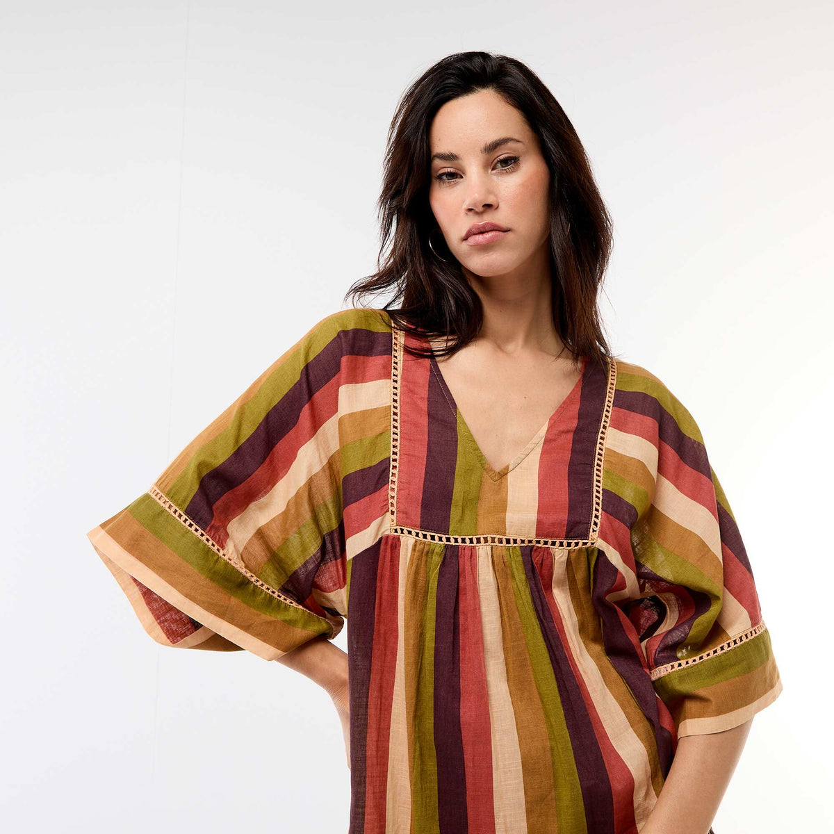 Vestido de playa midi MARRON