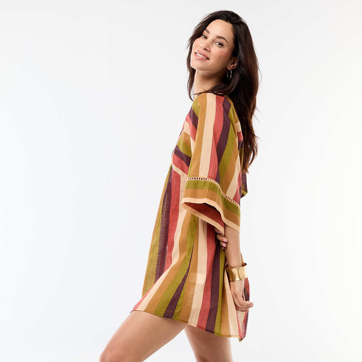 Vestido de playa midi MARRON