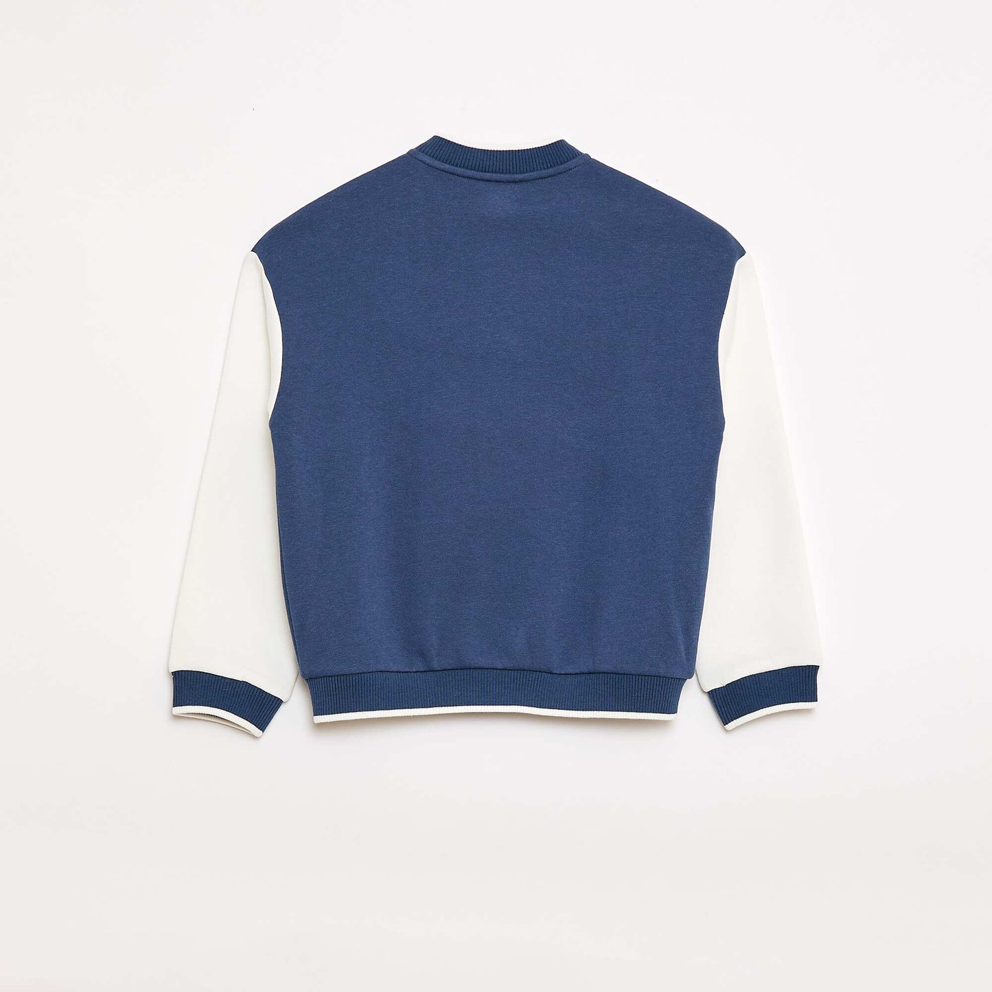 Chaqueta estilo universitario de manga larga AZUL