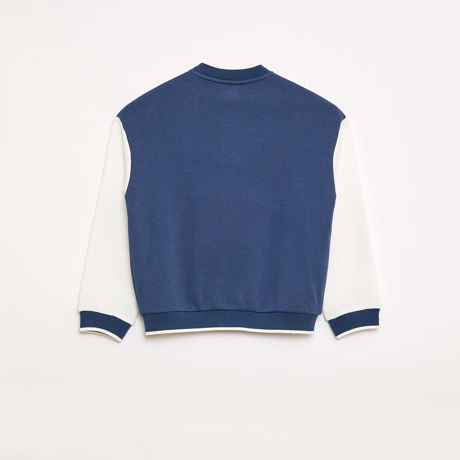 Chaqueta estilo universitario de manga larga AZUL