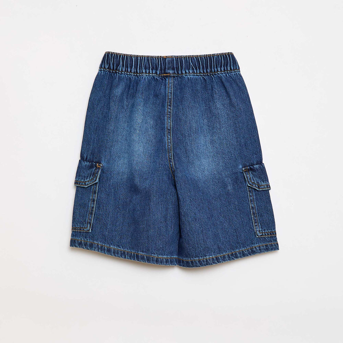 Bermuda jean multibolsillos AZUL