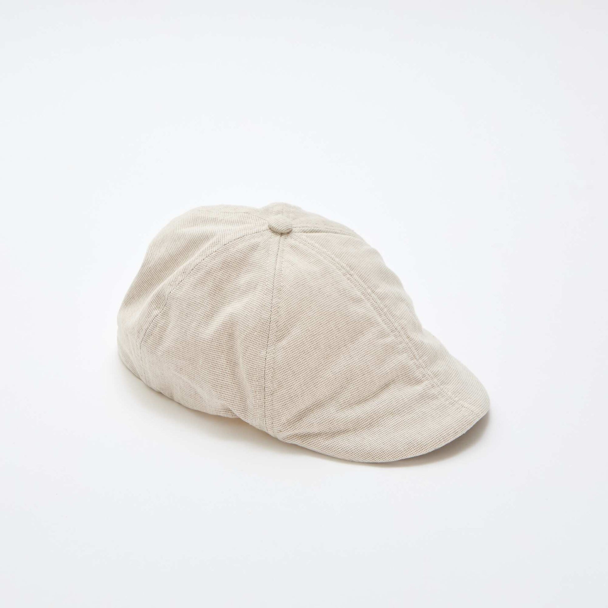 Boina de algodón y lino BEIGE